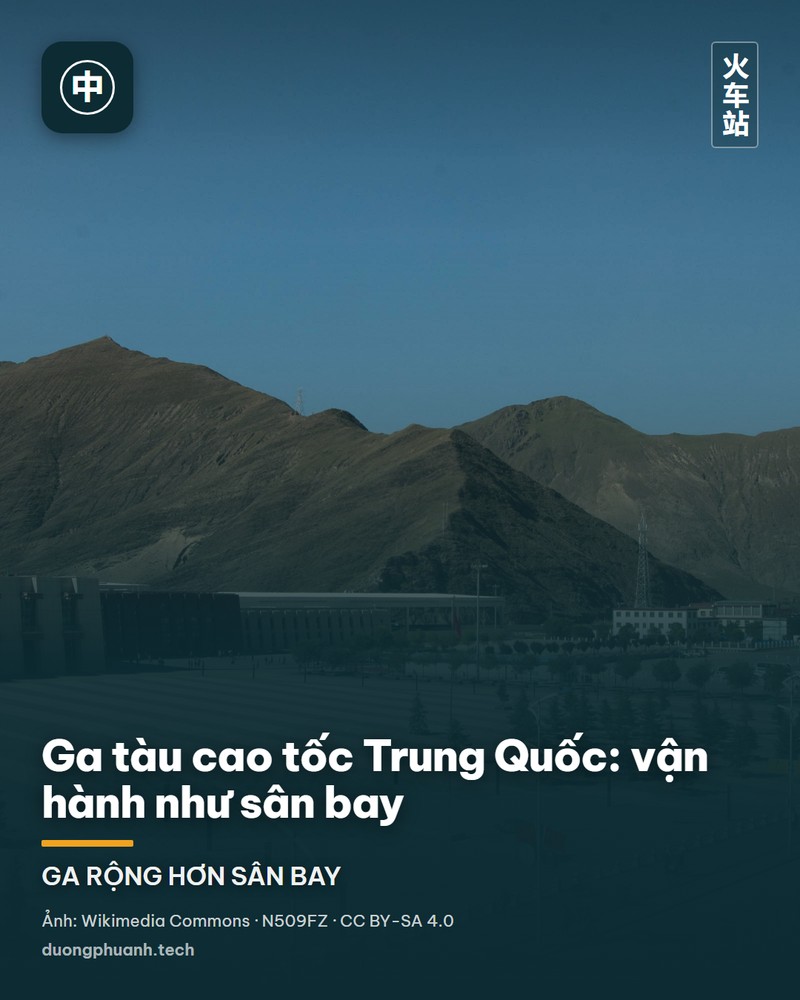 Ga tàu cao tốc Trung Quốc: vận hành như sân bay