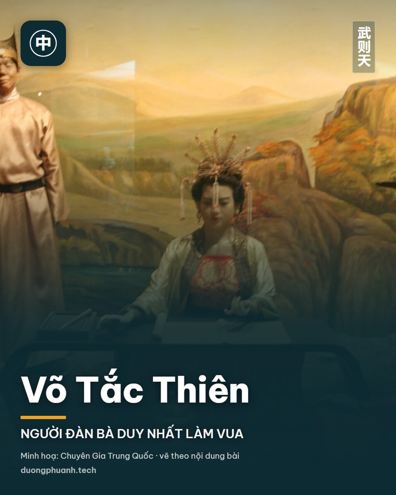 Sa bàn bảo tàng nữ hoàng Võ Tắc Thiên ngồi xử tấu chương thời Đường