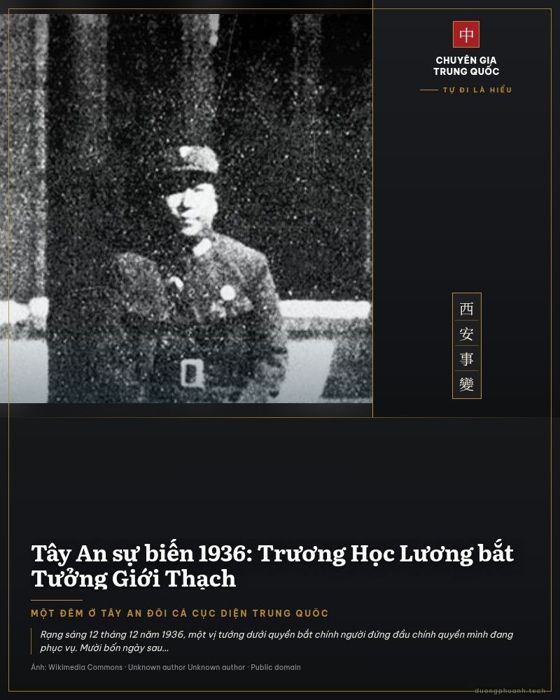 Tây An sự biến 1936: Trương Học Lương bắt Tưởng Giới Thạch