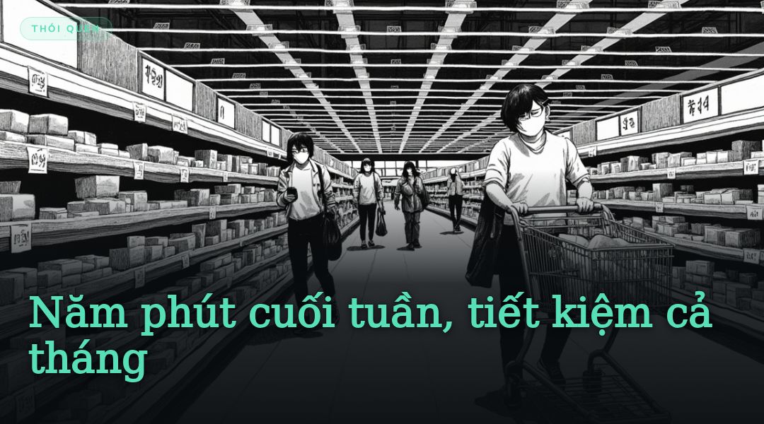 Năm phút cuối tuần, tiết kiệm cả tháng