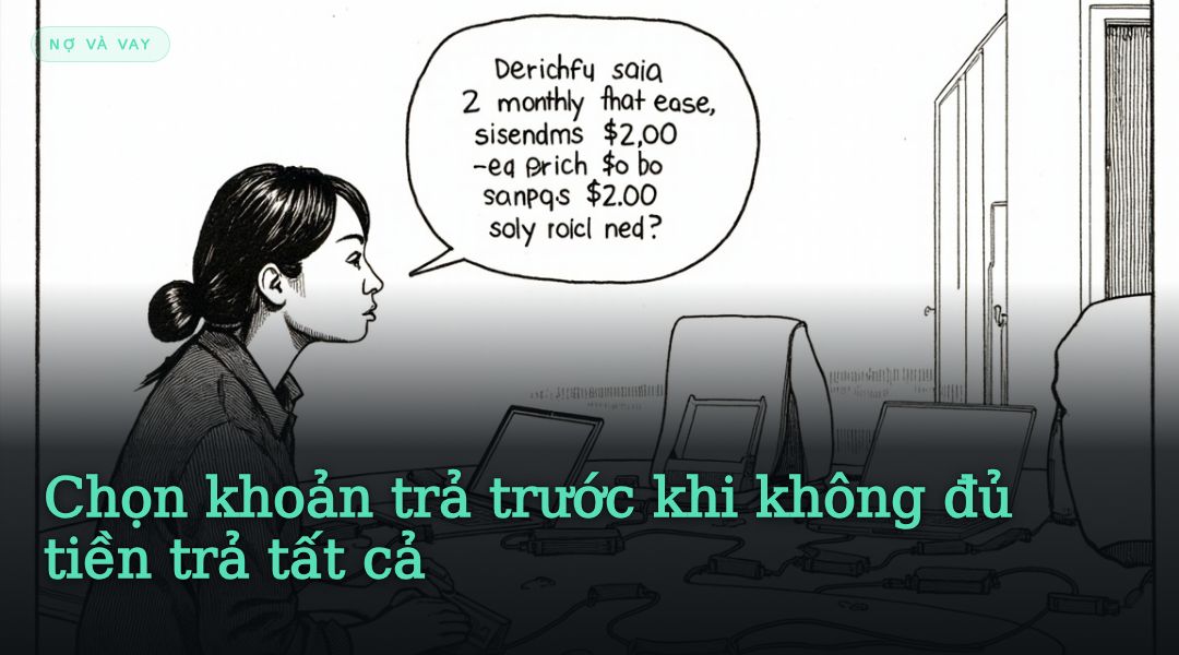 Chọn khoản trả trước khi không đủ tiền trả tất cả