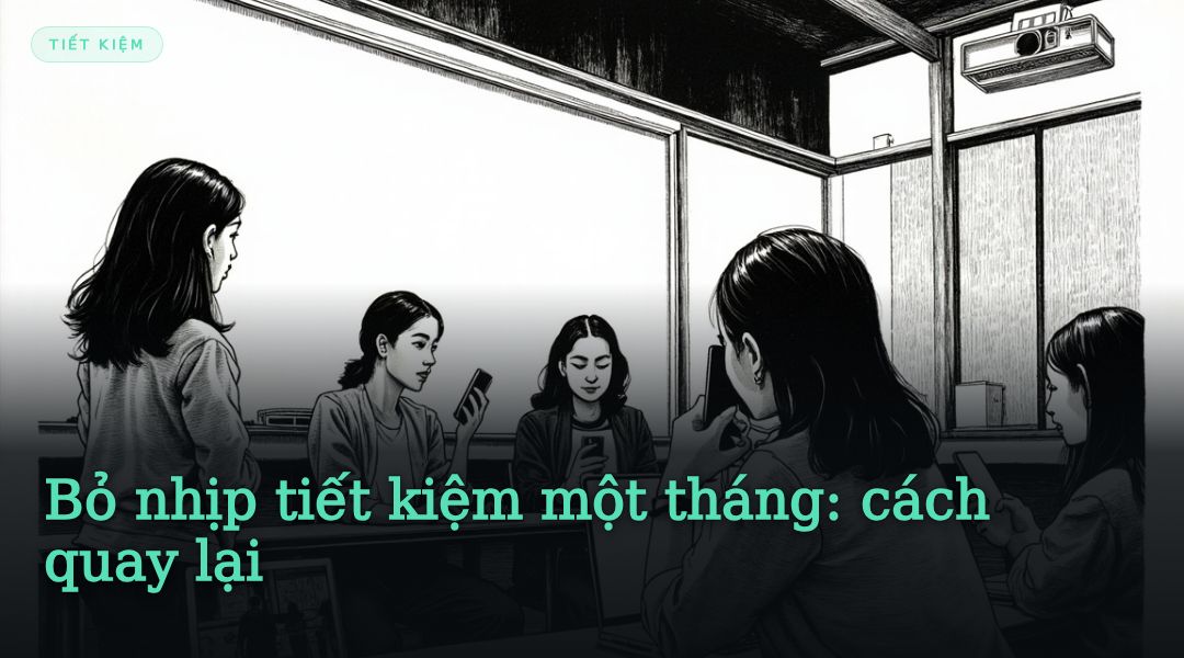 Bỏ nhịp tiết kiệm một tháng: cách quay lại