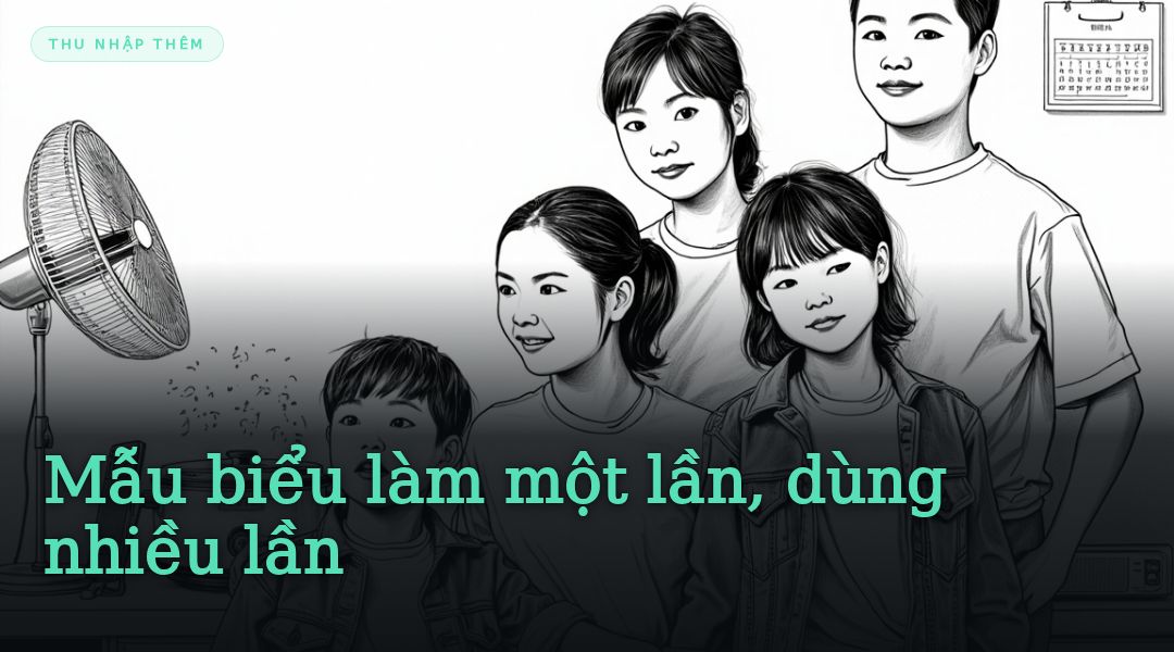 Mẫu biểu làm một lần, dùng nhiều lần