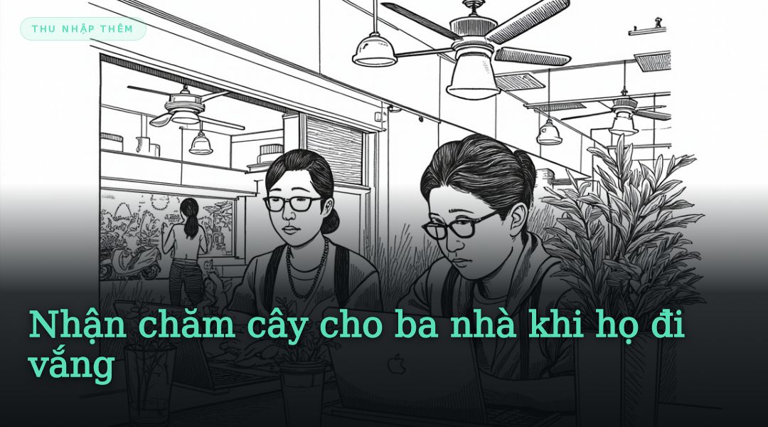 Nhận chăm cây cho ba nhà khi họ đi vắng