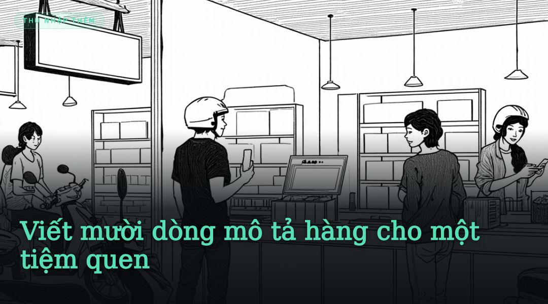 Viết mười dòng mô tả hàng cho một tiệm quen