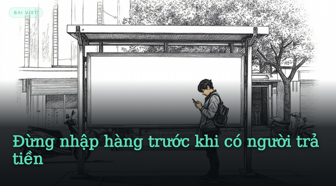 Đừng nhập hàng trước khi có người trả tiền