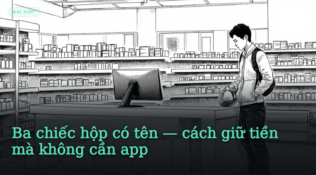 Ba chiếc hộp có tên — cách giữ tiền mà không cần app